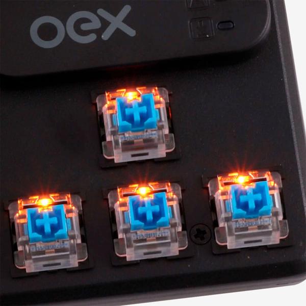 Imagem de Teclado USB Gamer Mecanico Anti Ghosting Vulcan OEX TC603