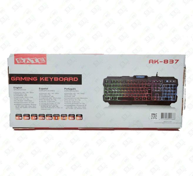 Imagem de Teclado usb gamer rgb ak-837 satellite