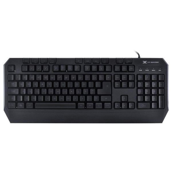 Imagem de Teclado usb gamer vx gaming draco com macros, multimidia led 3 cores cabo 1.8 metros preto - gt400