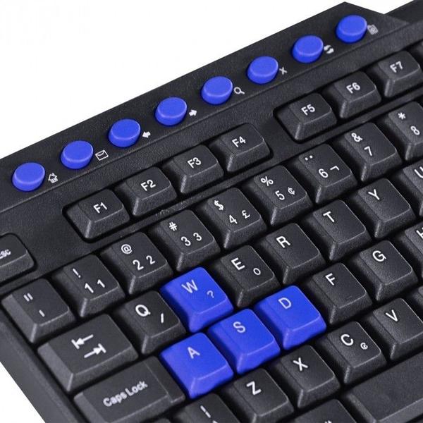 Imagem de Teclado usb gamer vx gaming dragon v2 abnt2 1.8m preto com azul - gt102