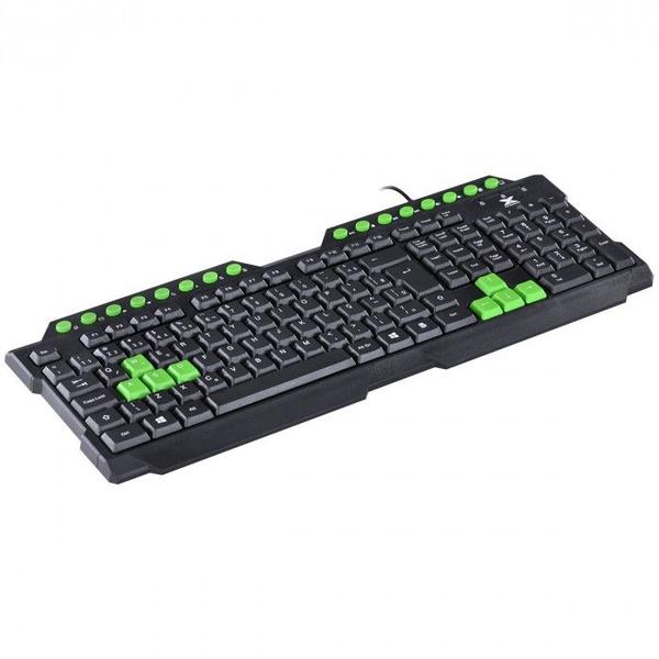 Imagem de Teclado usb gamer vx gaming dragon v2 abnt2 1.8m preto com verde - gt104