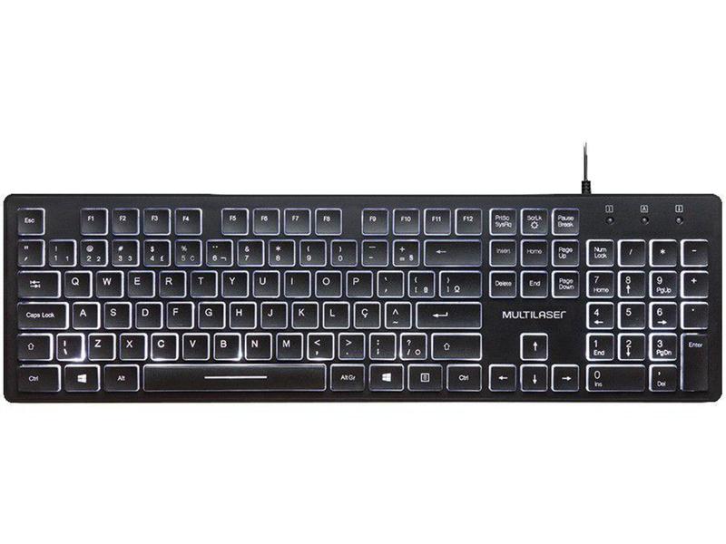 Imagem de Teclado USB Multilaser ABNT2 Preto TC218 Original