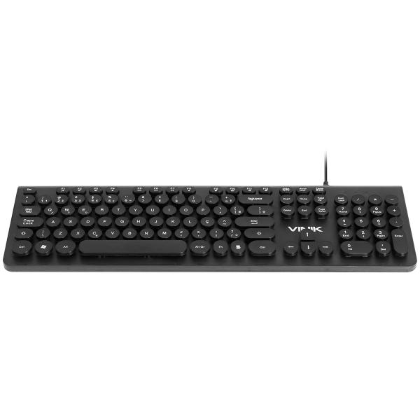 Imagem de Teclado Usb Multimidia Dynamic Circle Abnt2 Teclas Redondas Cabo Usb 1.8m Preto - Dc100p