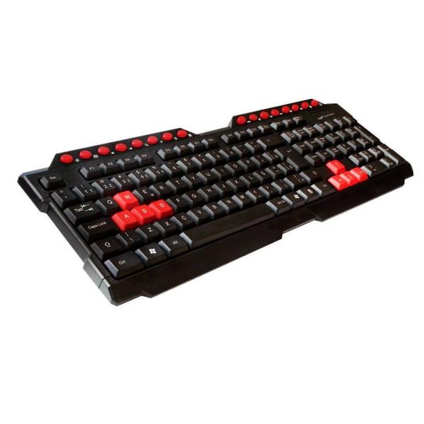 Imagem de Teclado USB multimidia Gamer preto e vermelho KG-10BK - C3Tech