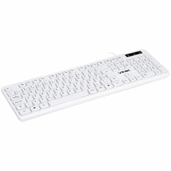 Imagem de Teclado Usb Multimidia Slim Branco - Teclas Chocolate - Cabo 1.8m - Vinik - Tcb200 F018