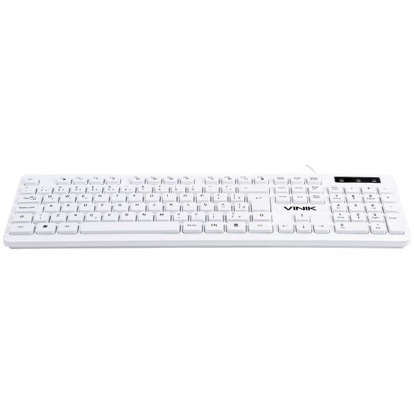 Imagem de Teclado Usb Multimidia Slim Branco - Teclas Chocolate - Cabo 1.8m - Vinik - Tcb200