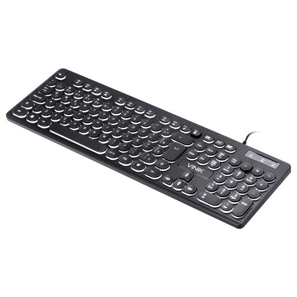 Imagem de Teclado Usb Multimidia Slim Chocolate Teclas Redondas Led Branco 1.8m - Tc200