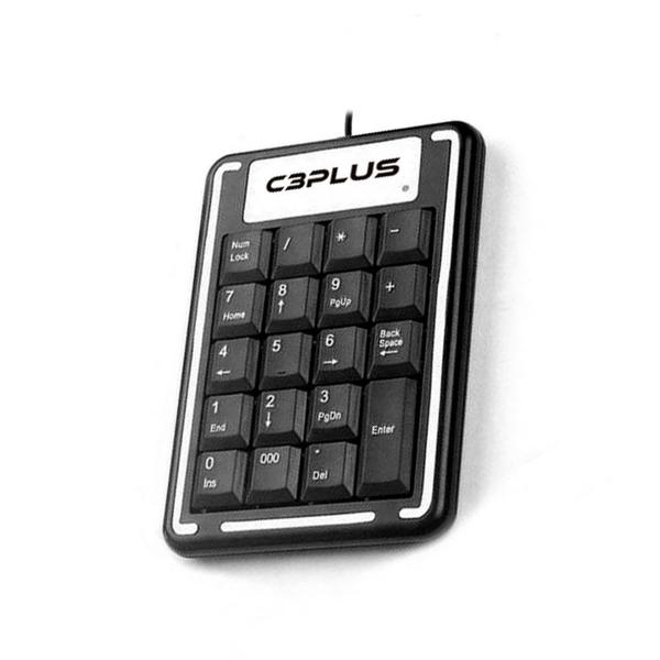 Imagem de Teclado usb numerico c3 plus kn-11bk preto 