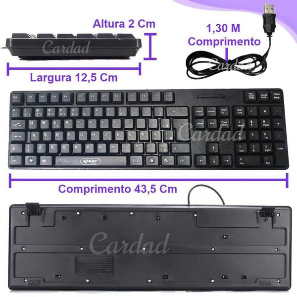 Imagem de Teclado USB perfil baixo padrão Brasileiro - CARDAD