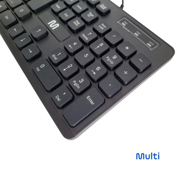 Imagem de Teclado USB soft Com Fio Multimidia Computador Plug Play Preto