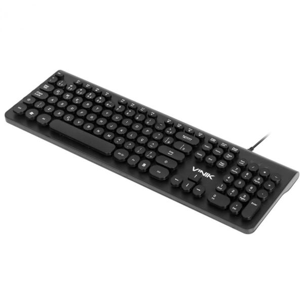 Imagem de Teclado Vinik Dynamic Circle, USB, ABNT2, Preto - DC100P