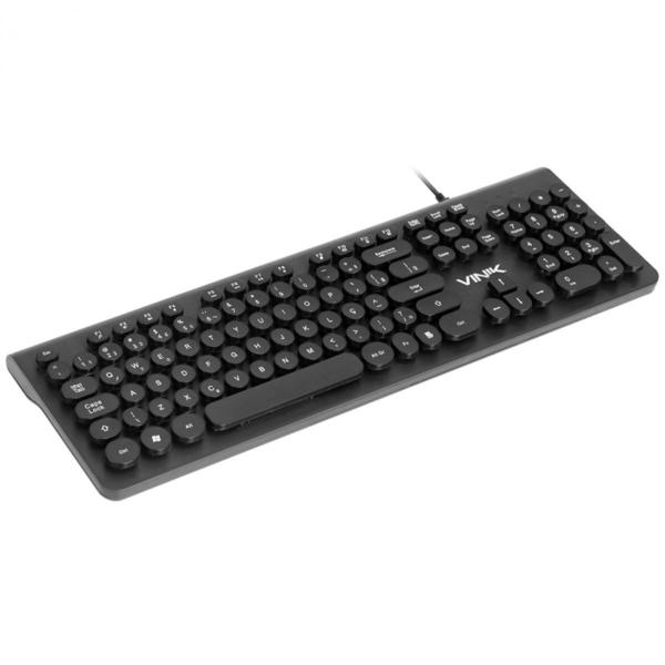 Imagem de Teclado Vinik Dynamic Circle, USB, ABNT2, Preto - DC100P