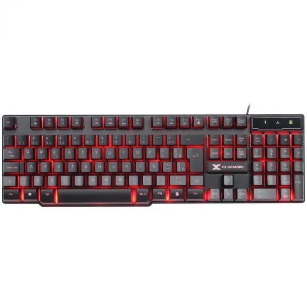 Imagem de Teclado Vinik Hydra 107 teclas + 12 multimídia c/ LED Vermelho Sensação Mecânica ABNT2 Cabo 1,8m