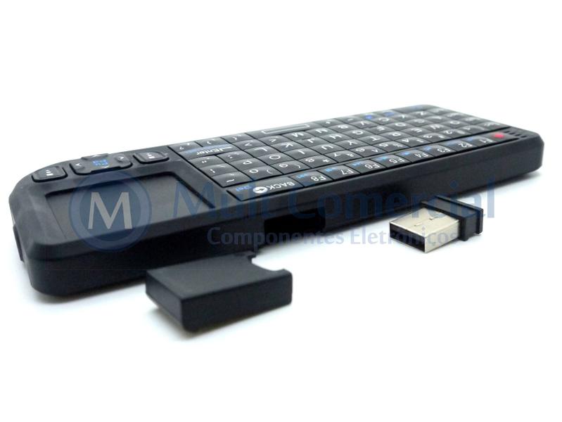 Imagem de Teclado Wireless Ultra Mini com Touchpad e Laser Point integrado e Luz de fundo.