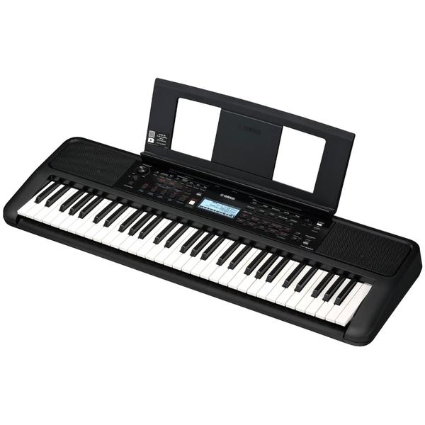 Imagem de Teclado Yamaha PSR-E383 Arranjador de 61 Teclas Preto C/ Fonte e Estante de Partitura