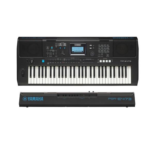 Imagem de Teclado Yamaha PSR E473 5/8 + Suporte X + Capa+ Pedal sustain