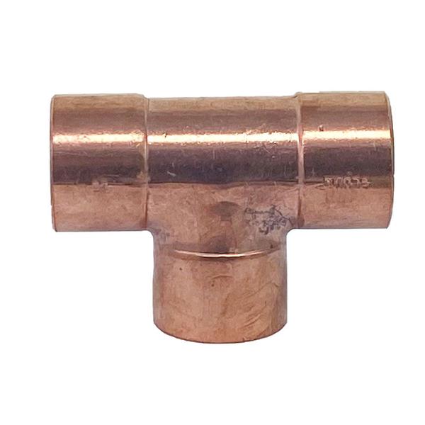 Imagem de Tee de cobre 28 mm para Água Quente, Fria ou Gás