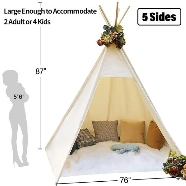 Imagem de Teepee Razee Huge para crianças e adultos (3 crianças) 150x125x215