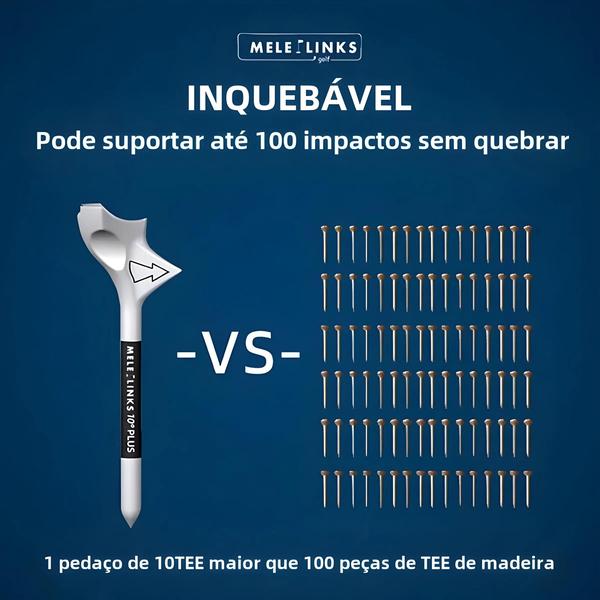 Imagem de Tees de Golfe com Inserção Diagonal de 10° - Aumento de Velocidade e Suporte para Bola