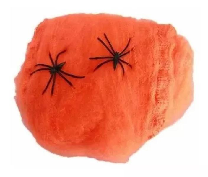 Imagem de Teia De Aranha Colorida Artificial Decoração Festa Halloween