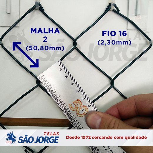 Imagem de Tela Alambrado Cerca Pvc 2" Fio 16 15x1,0m São Jorge