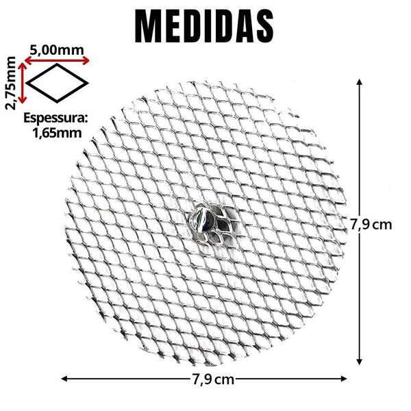 Imagem de Tela Alumínio Expandido Para Ralo 10x10 Redondo Banheiro Anti Insetos Escorpião Rato