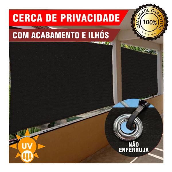 Imagem de Tela Cerca de Privacidade e Proteção Trama 90% Com Ilhós a Cada Metro Cores 2x1 Metros