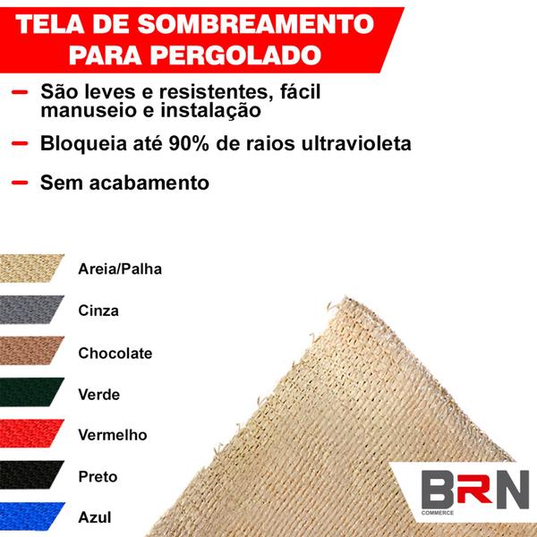 Imagem de Tela Cobertura Para Pergolado Sombrite 90% Várias Cores 5x1 Metro Linear