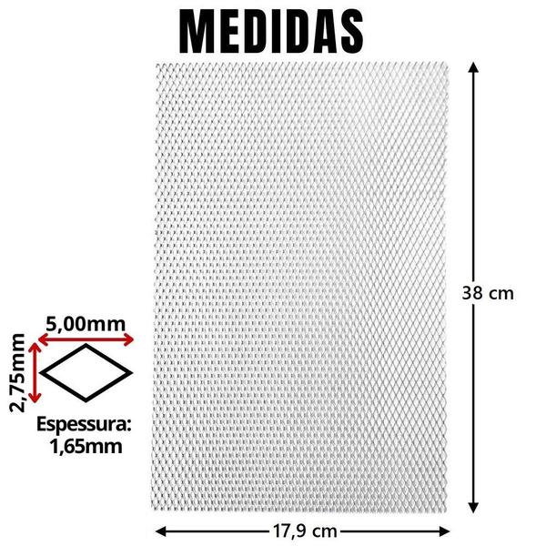 Imagem de Tela De Alumínio Para Ralo 20x40 Contra Dengue Pernilongos Ratos Baratas Escorpiões