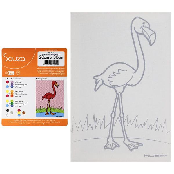 Imagem de Tela de Pintura Riscada Souza 20x30 cm Flamingo  8171