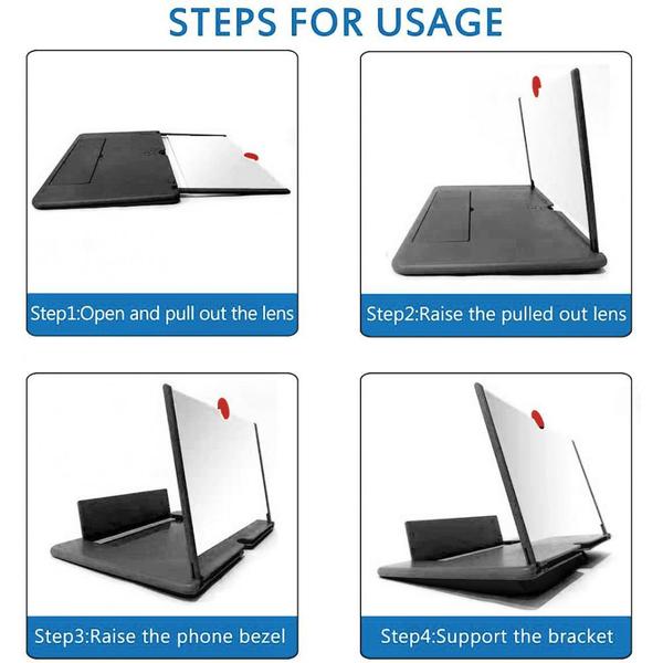 Imagem de Tela de projeção 3D 12 polegadas com ampliação de imagem para Smartphone