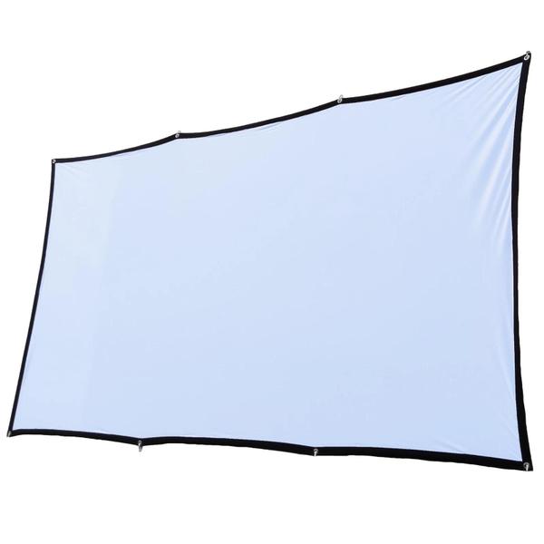 Tela de Projetor Portátil Leve - 60 a 150 Polegadas - Projeção Frontal e Traseira Imagem de Tela de Projetor Portátil Leve - 60 a 150 Polegadas - Projeção Frontal e Traseira