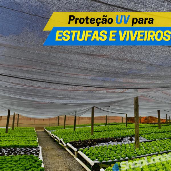 Imagem de Tela de Sombreamento Preta 50% Para Estufa e Horta 1,50X50m