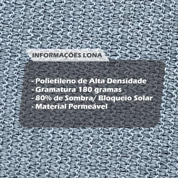 Imagem de Tela De Sombreamento Solar Shade 2x2m Cinza E Kit Instalação