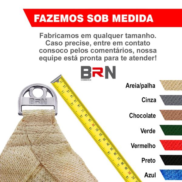 Imagem de Tela De Sombreamento Triangular Sombrite Areia 3x3x3m + Kit Instalação