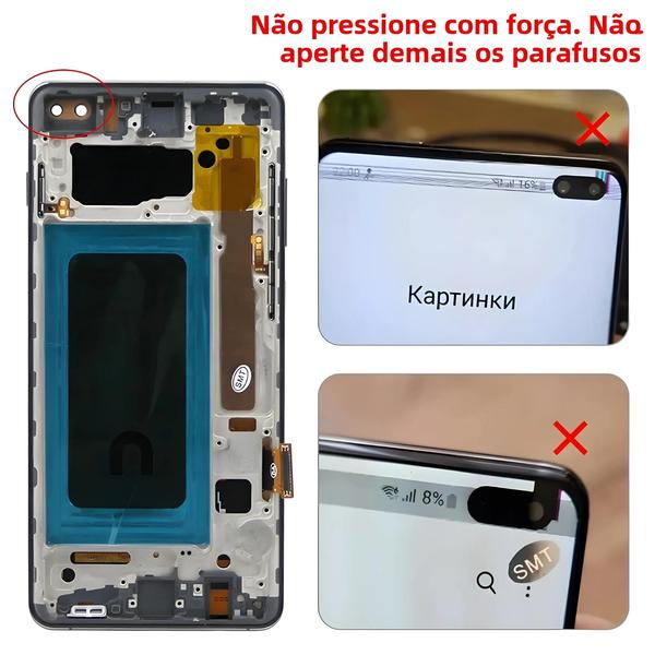 Imagem de Tela de Toque LCD para Samsung Galaxy S10 Plus (G975/G975F) - Com Moldura