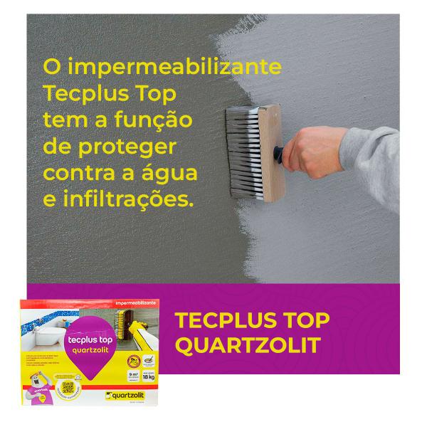 Imagem de Tela Estruturante De Poliéster + Tecplus Top Quartzolit Impermeabilizador de Paredes