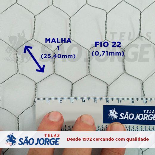 Imagem de Tela Hexagonal Pinteiro Fio22 50x1,00m - São Jorge