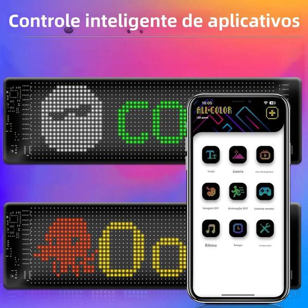 Imagem de Tela LED Colorida Bluetooth - Display Flexível para Publicidade e Decoração de Natal