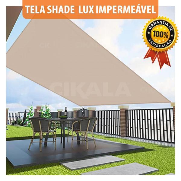 Imagem de Tela Lona Areia 1.5x1 Metros Sombreamento Impermeável Shade Lux + Kit