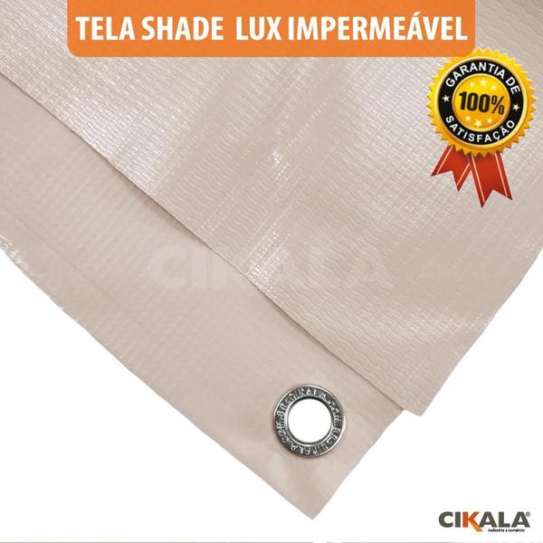 Tela Lona Areia 4x2.5 Metros Sombreamento Impermeável Shade Lux + Kit de Instalação - CIKALA Imagem de Tela Lona Areia 4x2.5 Metros Sombreamento Impermeável Shade Lux + Kit de Instalação