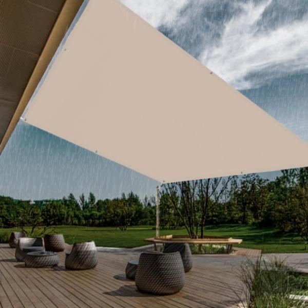Tela Lona Areia 4x2.5 Metros Sombreamento Impermeável Shade Lux + Kit de Instalação - CIKALA Imagem de Tela Lona Areia 4x2.5 Metros Sombreamento Impermeável Shade Lux + Kit de Instalação