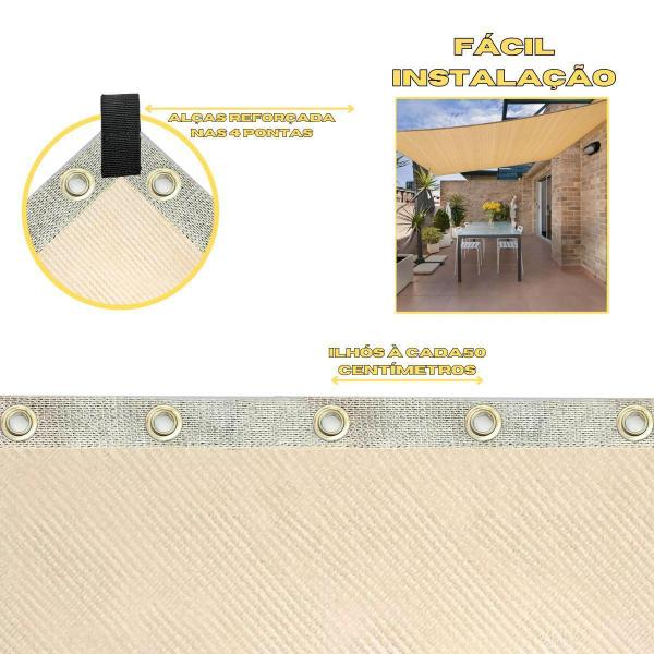Tela Lona Cobertura Jardim Horta 80% Bege 3X1,5 Bainha Ilhos - Azvtelas&Sombrites Imagem de Tela Lona Cobertura Jardim Horta 80% Bege 3X1,5 Bainha Ilhos
