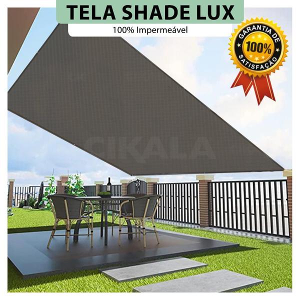 Tela Lona Fumê 6x4 Metros Sombreamento Impermeável Shade Lux + Kit - CIKALA Imagem de Tela Lona Fumê 6x4 Metros Sombreamento Impermeável Shade Lux + Kit