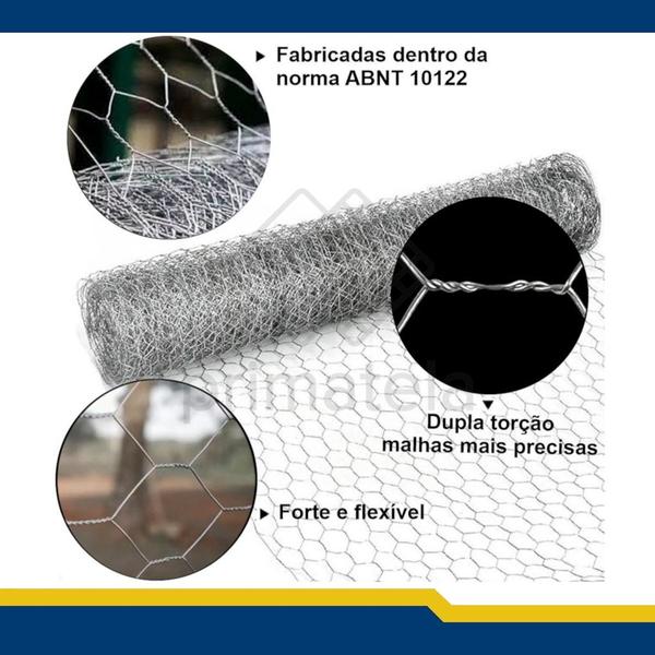 Imagem de Tela mangueirão aço galvanizado porco ovelha rural 0,80 x 50 3" Morlan Resistente