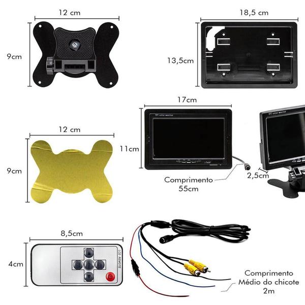 Imagem de Tela Monitor Automotivo Multimídia Para Carro 7 Polegadas HD USB Haiz HZ-7001HD