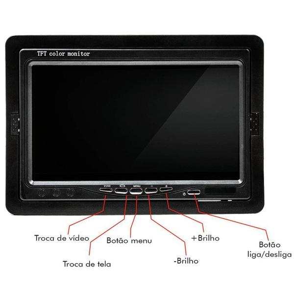 Imagem de Tela Monitor Automotivo Multimídia Para Carro 7 Polegadas HD USB Haiz HZ-7001HD