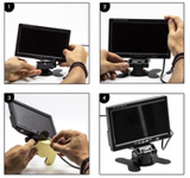 Imagem de Tela Monitor Veicular Lcd 7 Polegadas Com Controle Digital