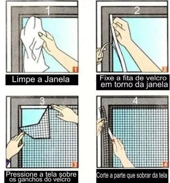 Tela mosquiteira 1,5 x 1,3 metros com Face Aderente facil - NS Imagem de Tela mosquiteira 1,5 x 1,3 metros com Face Aderente facil