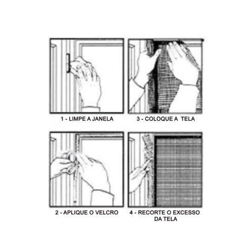 Imagem de Tela Mosquiteira Com tiras autocolantes 130X150Cm Ajustavel Janela Menor